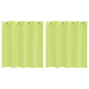 vidaXL Tende in Voile con Occhielli 2 pz Verde Mela 140x140 cm