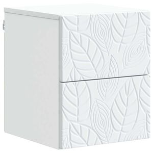 vidaXL Mobiletto da notte a muro Bianco 34,5 x 33 x 40 cm