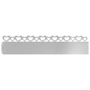 vidaXL Bordure per prato 10 pcs Argento 103 x 0,05 x 22 cm