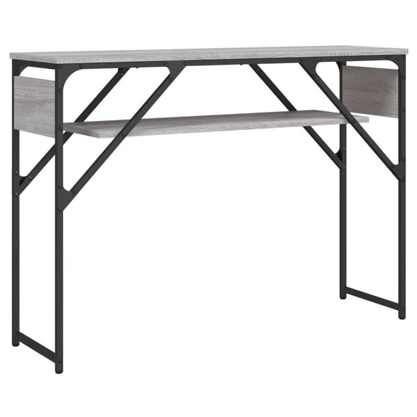vidaXL Tavolo Consolle Ripiano Grigio Sonoma 105x30x75cm Multistrato