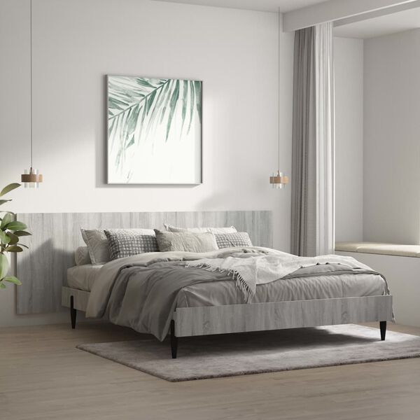 vidaXL Testiera Letto Grigio Sonoma 240x1,5x80 cm Legno Ingegnerizzato