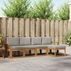 vidaXL Set di divani da esterno 5 pcs Grigio Naturale e Chiaro