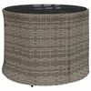 vidaXL Set Divani da Giardino Semicircolare 3 pz in Polyrattan Grigio