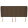 vidaXL Testiera ad Orecchio Marrone Scuro 203x23x118/128 cm in Tessuto