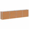 vidaXL Letto rialzato da giardino Marrone Chiaro 320 x 40 x 77 cm