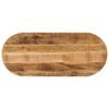 vidaXL Piano Tavolo 90x40x2,5 cm Ovale Legno Massello Grezzo di Mango