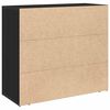 vidaXL Credenza Rovere Nero 80 x 33 x 70 cm Legno multistrato