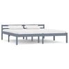 vidaXL Giroletto senza Materasso Grigio 180x200 cm Legno Massello Pino
