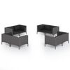 vidaXL Divani da Giardino 8 pz con Cuscini in Polyrattan Grigio Scuro