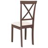 vidaXL Sedie da Pranzo con Cuscini 2pz Marrone Legno Massello di Hevea