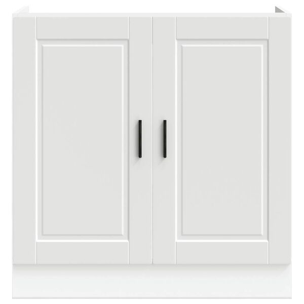 vidaXL Mobile base lavello Porto Bianco 80x46x81,5cm Legno Multistrato