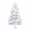 vidaXL Albero di Natale Artificiale Incernierato con Base Bianco 180cm