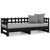 vidaXL Dormeuse Estraibile Nera 2x(90x200) cm Legno Massello di Pino