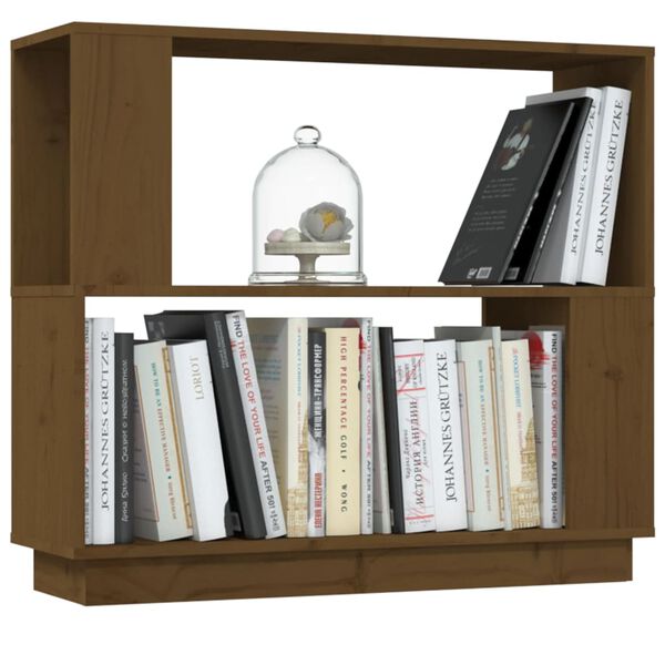 vidaXL Libreria/Divisorio Ambrato 80x25x70 cm Legno Massello di Pino