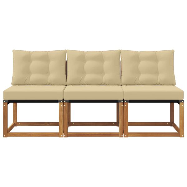 vidaXL 3 Pezzo Divano centrale da esterno