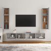 vidaXL Set di Mobili Porta TV 4 pz Grigio Sonoma in Legno Multistrato