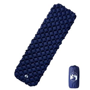 vidaXL Materasso Campeggio Gonfiabile 1 Persona Blu Marino 190x58x6 cm