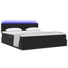 vidaXL Letto con contenitore e LED con led Nero 160 x 200 cm Velluto