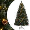 vidaXL Albero di Natale Artificiale Incernierato con 300 LED 180 cm