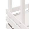 vidaXL Tavolo Bar da Esterno con Tetto Bianco 112,5x57x195,5 cm Legno