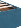 vidaXL Struttura Letto Pouf con Materasso Blu 140x200cm in Velluto