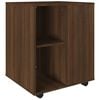 vidaXL Armadietto con Ruote Rovere Marrone 60x53x72 cm in Legno