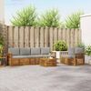 vidaXL Set divani con cuscino 7 pcs Grigio Naturale e Chiaro