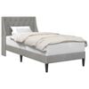 vidaXL Struttura del letto Grigio chiaro 80 x 200 cm Velluto
