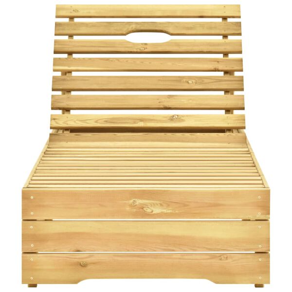 vidaXL Lettino da Giardino con Cuscino Talpa in Legno Pino Impregnato