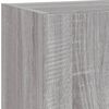 vidaXL Mobili TV a Muro con LED 5pz Grigio Sonoma in Legno Multistrato