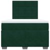 vidaXL Giroletto a Molle con Materasso Verde Scuro 120x190 cm Velluto
