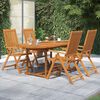 vidaXL Set Mobili da Pranzo per Giardino 5 pz Legno Massello di Acacia