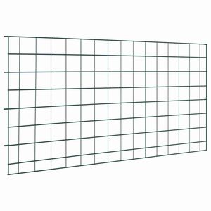 vidaXL Set di Recinzione per Stagno 5 pz 100 x 50 cm Acciaio Verde