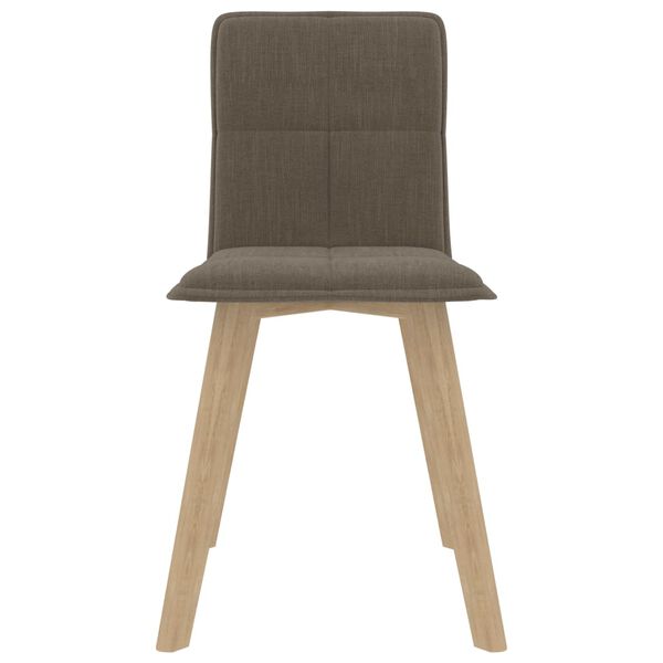 vidaXL Sedie da Pranzo 4 pz Tortora in Tessuto