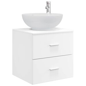 vidaXL Mobile Lavabo da Parete Bianco 49,5 x 44,5 x 66,5 cm