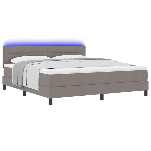 vidaXL Letto a molle con materasso con led Talpa 180 x 200 cm Tessuto