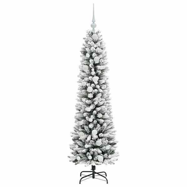 vidaXL Albero di Natale artificiale con 150 LED Bianco 150 cm
