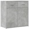 vidaXL Credenze 2 pz Grigio Cemento 79x38x80 cm in Legno Multistrato