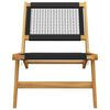 vidaXL Sedia da Giardino Poggiapiedi Legno Massello di Teak Poliestere