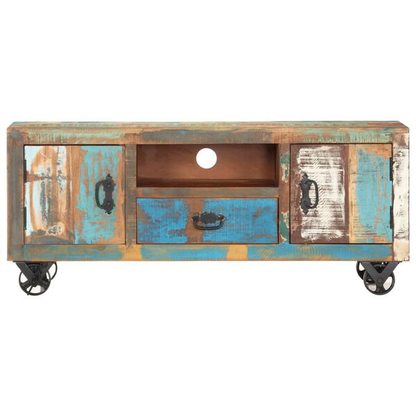 vidaXL Mobile Porta TV 120x30x50 cm in Legno Massello di Recupero
