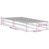 vidaXL Giroletto senza Materasso Bianco 100x200 cm Legno Massello Pino