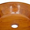 vidaXL Lavabo in Legno Massello di Teak &Phi;40x10 cm