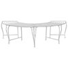 vidaXL Panchina per Alberi 4-Numero di posti 160 x 80 x 44 cm Acciaio