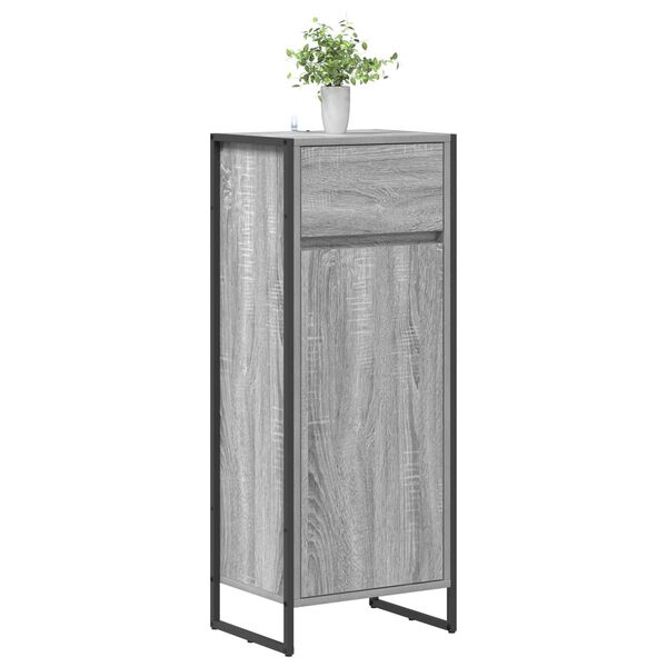vidaXL Mobile da Bagno con cassetto Grigio Sonoma 40 x 30 x 100 cm