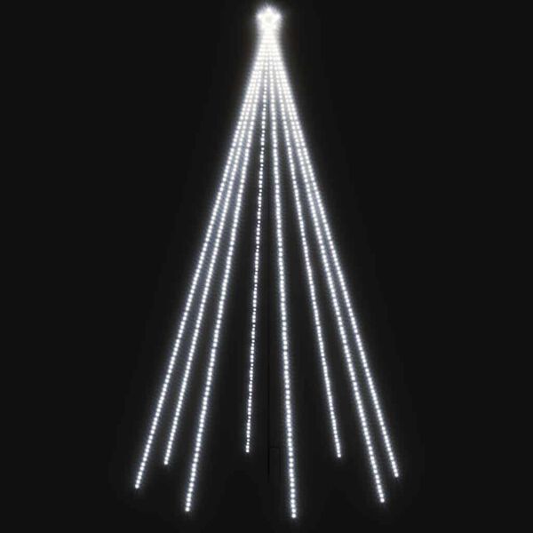 vidaXL Albero di Natale Cascata Luci LED Interni Esterni 400 LED 2,5 m
