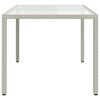vidaXL Tavolo Giardino 150x90x75cm Vetro Temperato Polyrattan Bianco