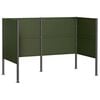 vidaXL Schermo per bidone della spazzatura 167 x 85 x 113 cm Acciaio