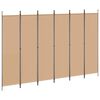 vidaXL Divisore per Stanza a 6 Pannelli Beige 300 x 200 cm Tessuto