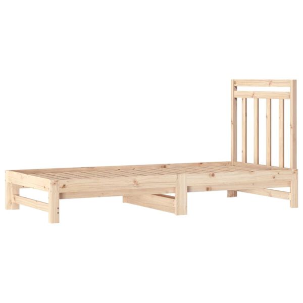 vidaXL Dormeuse Estraibile 2x(90x200) cm Legno Massello di Pino