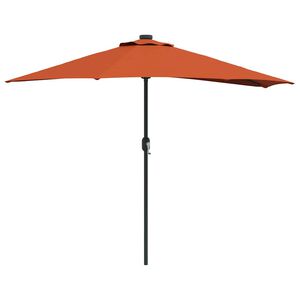 vidaXL Ombrello da giardino 294 x 150 x 224 cm Poliestere e Acciaio